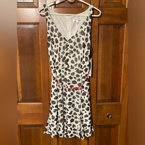 Kate Young for Target Collection Leopard Print Dress with optional Red Belt